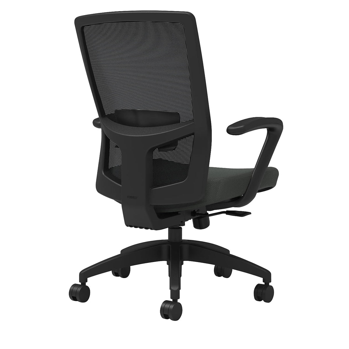 Fabric Task Chair Adjustable Lumbar Fixed Arms P780161