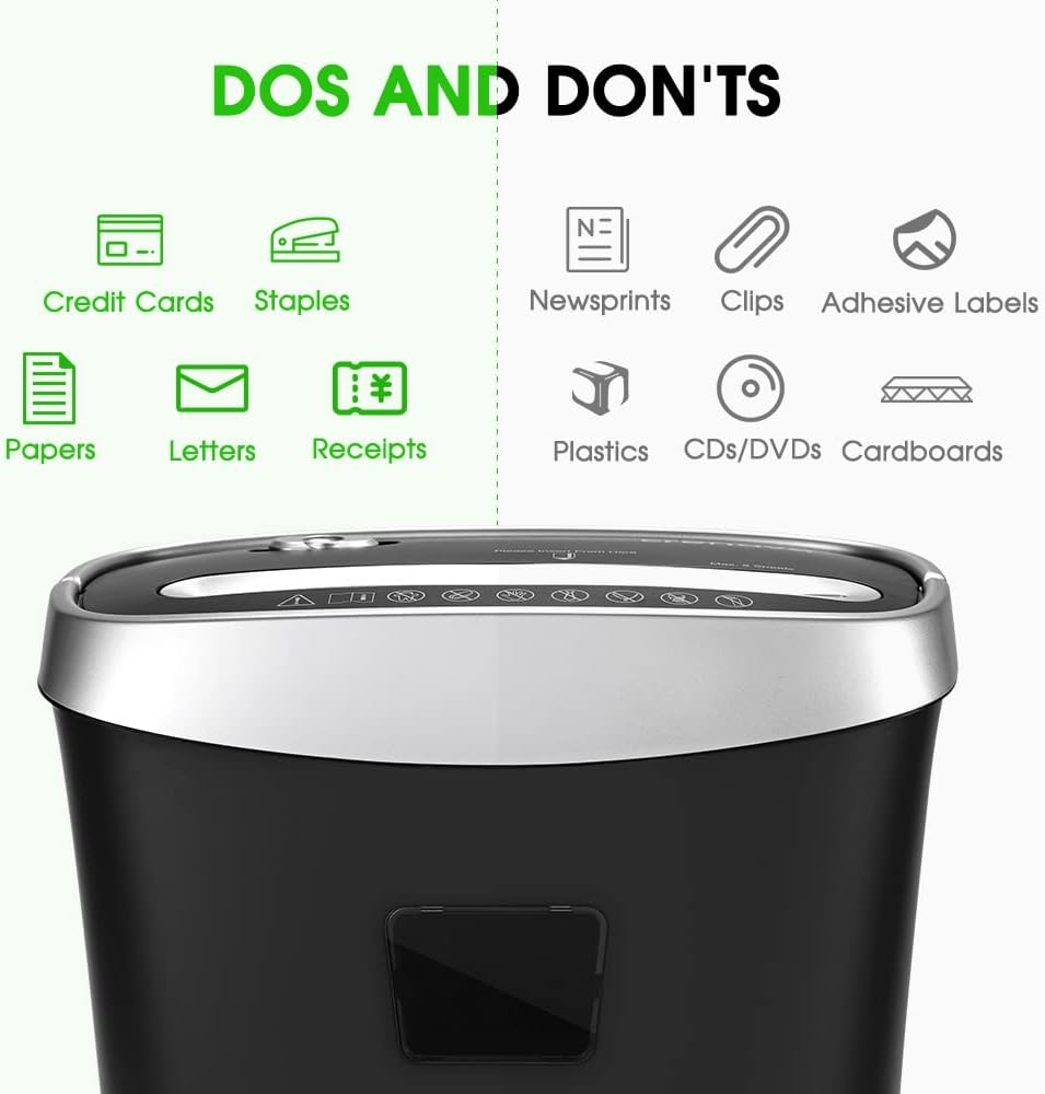 8-Sheet Cross-Cut Paper and Credit Card Shredder, 3.96 Gallon E349