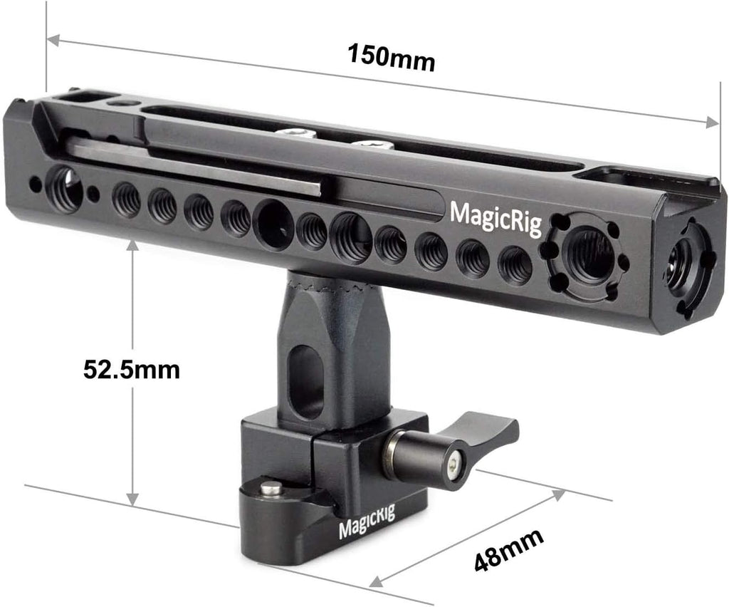 Rubber Top Handle with NATO Rail and 3-Cold Shoe J903085