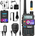 Dual Band 2-Way Radio with 2 Rechargeable Battery Handheld Walkie Talkies Set B102223