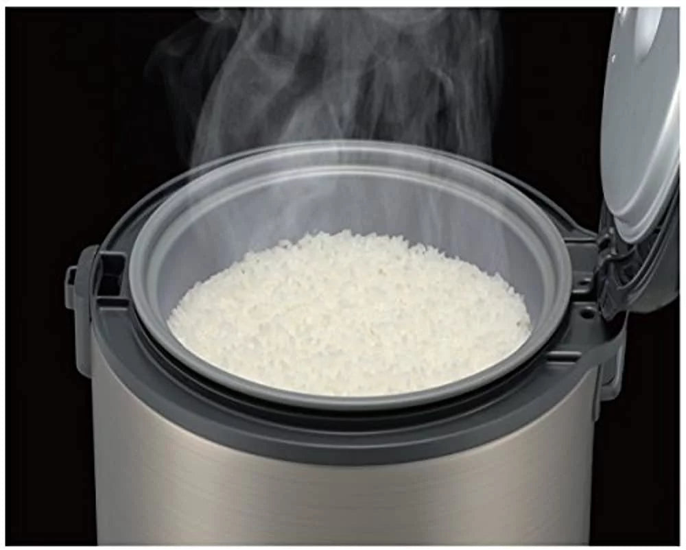 5.5-Cup Stainless Steel Gray Rice Cooker and Warmer Y331224