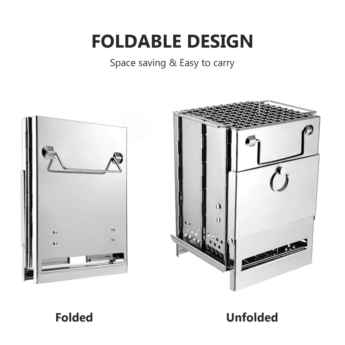 Foldable Stainless Steel Charcoal Grill R109