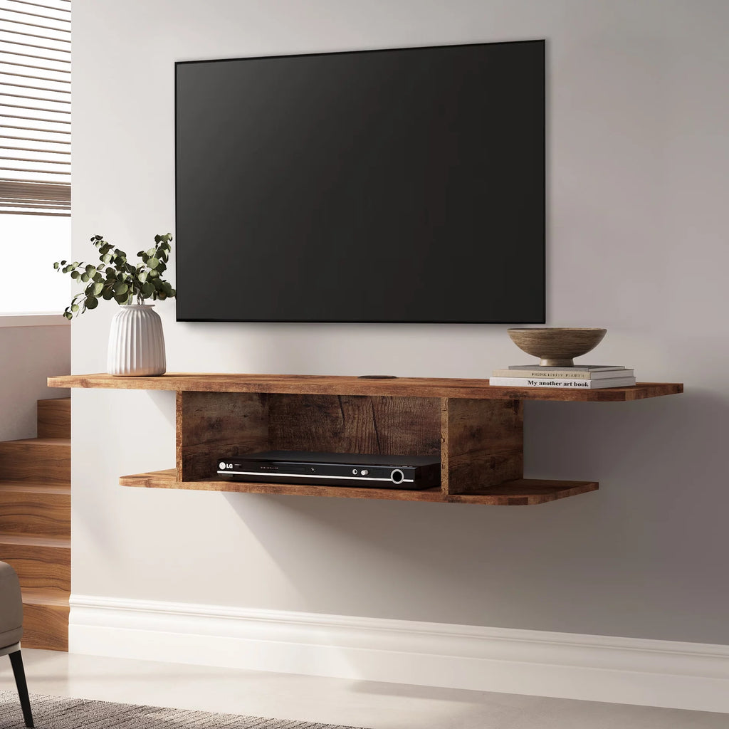 Wall Mount TV Stand up to 50" Walnut Y140