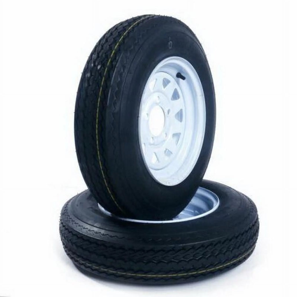 2PCS 5.30-12 Bias Trailer Tires with White Rim N273376