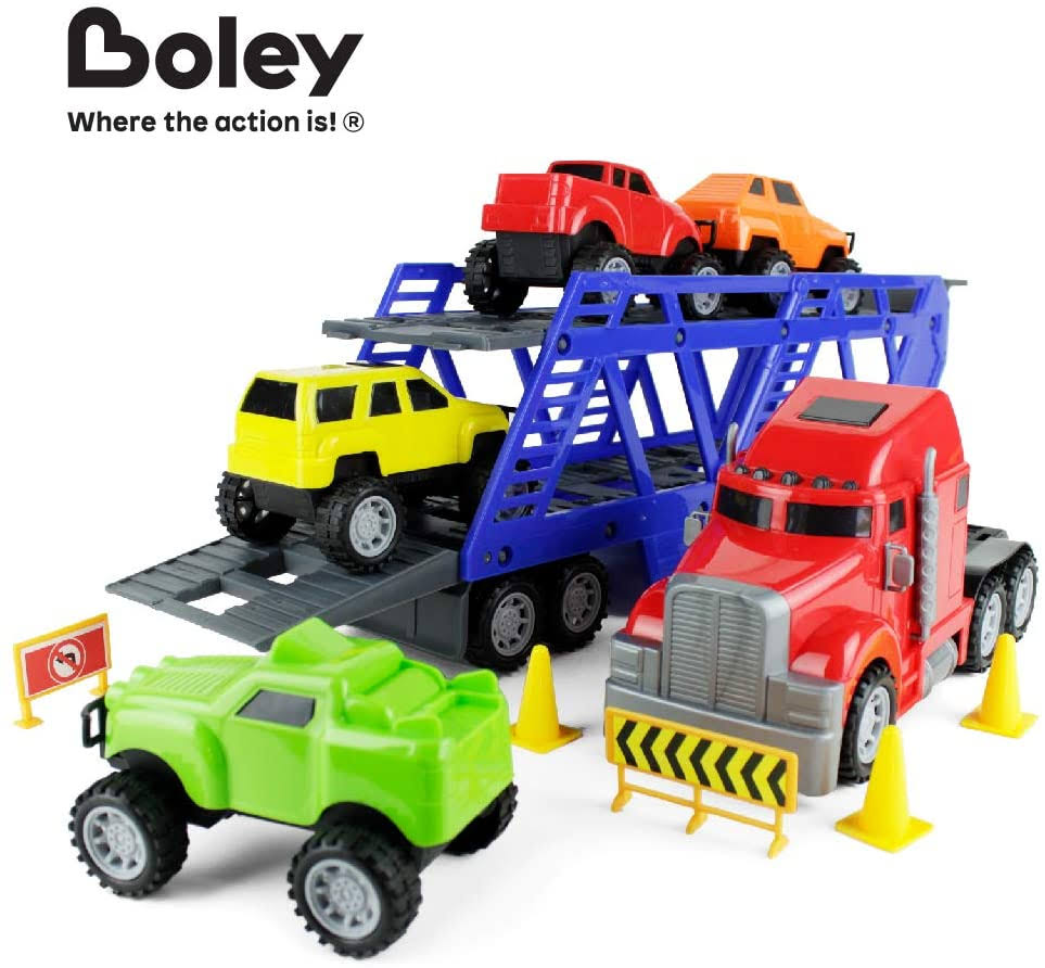 5-in-1 Truck Carrier Toy with Trailer Y565