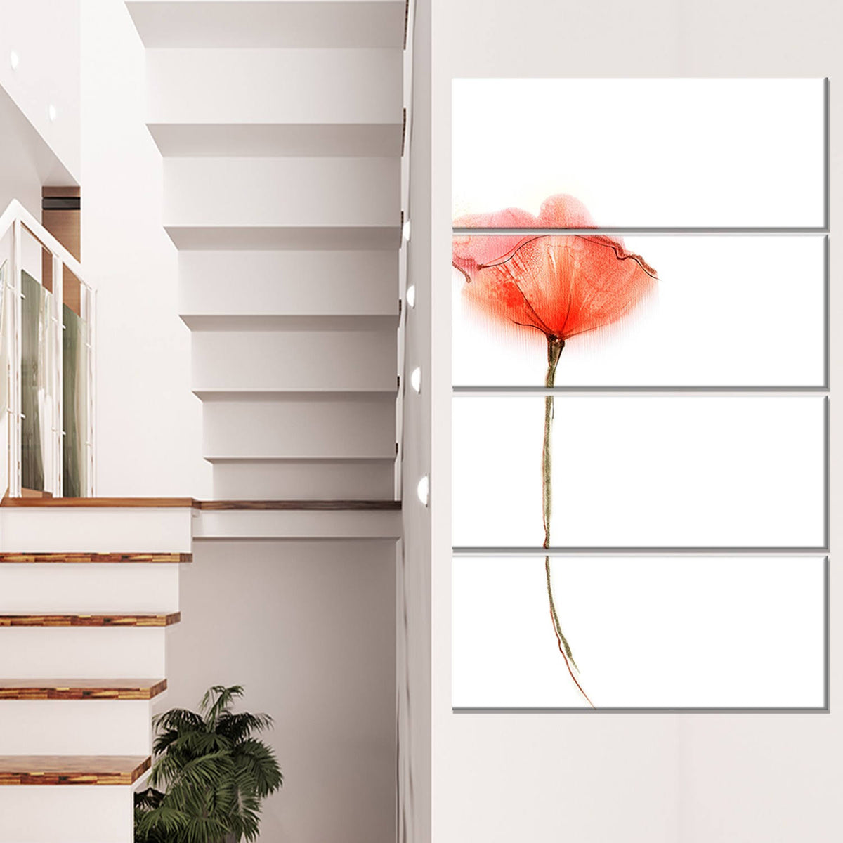 4 Piece Painting Print on Wrapped Canvas Set B34169