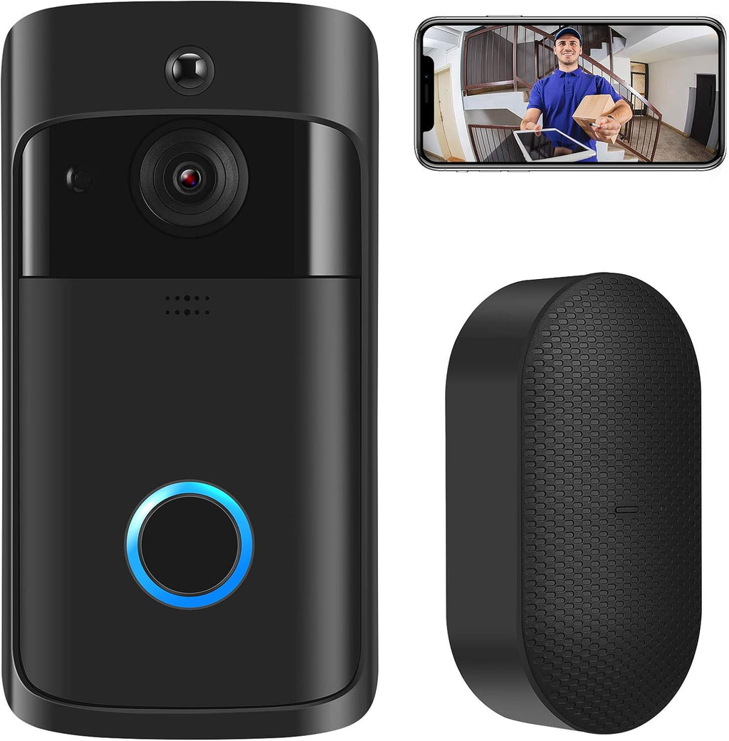 Wireless Doorbell Camera with Chime, Motion Detection, 2-Way Audio, Night Vision P794412