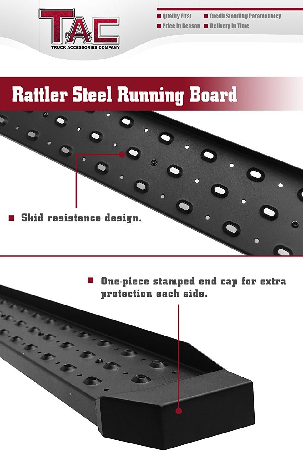 Black Rattler Steel Side Steps 2Pcs M951