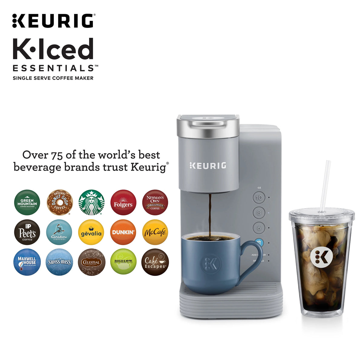Gray Single-Serve K-Cup Pod Coffee Maker V832863