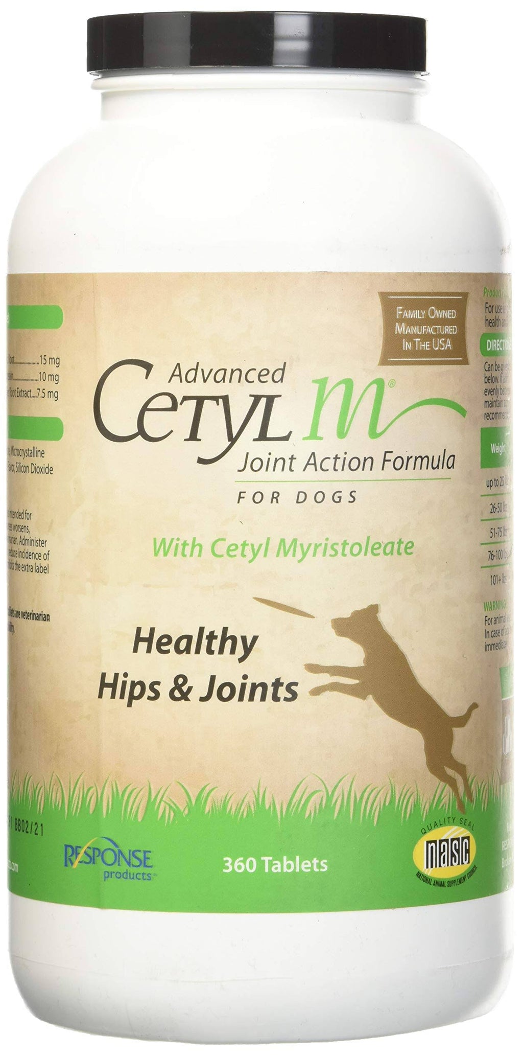 Advanced Cetyl M Joint Action Formula for Dogs 360 Count B6433