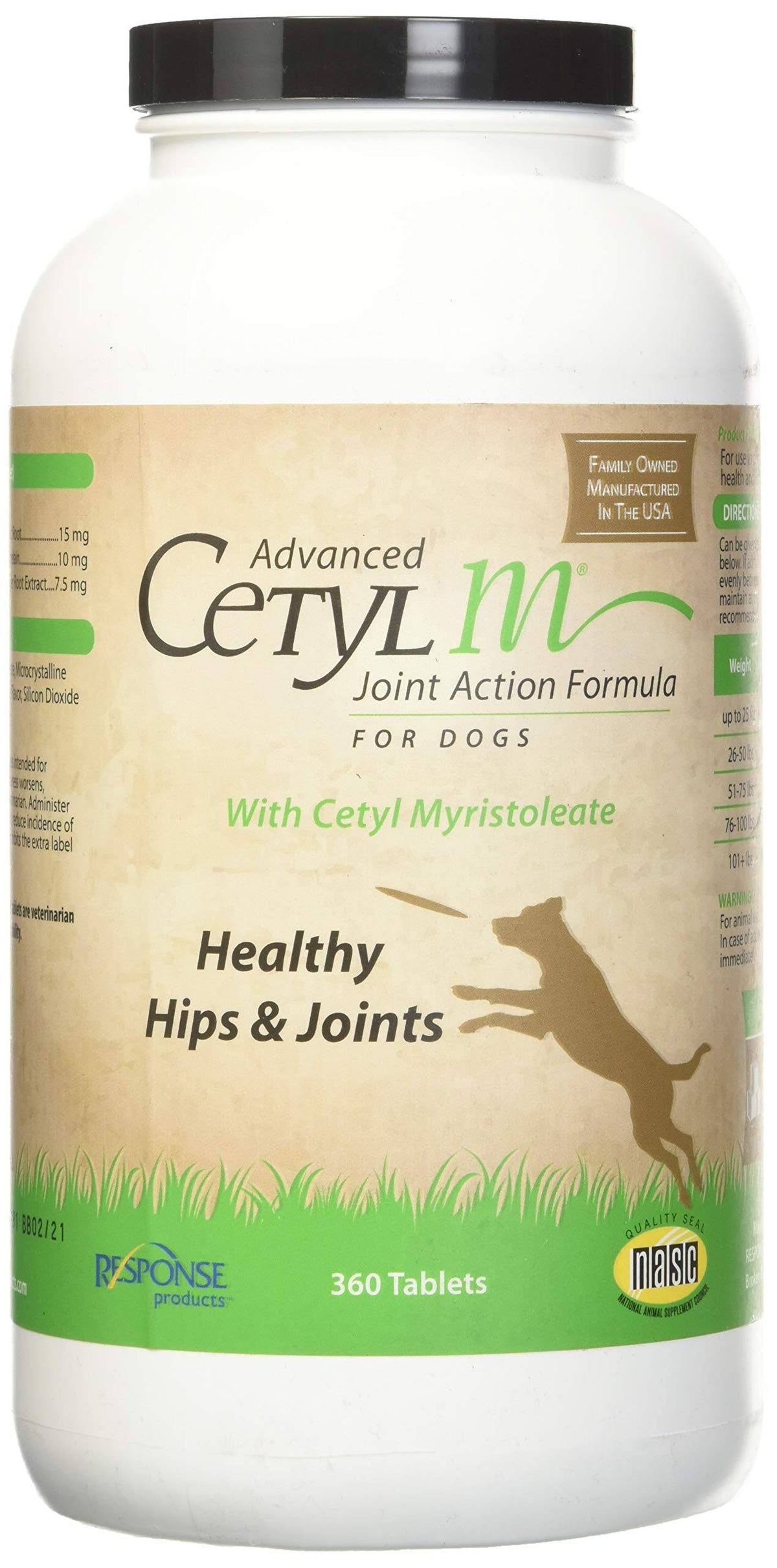 Advanced Cetyl M Joint Action Formula for Dogs 360 Count B6433