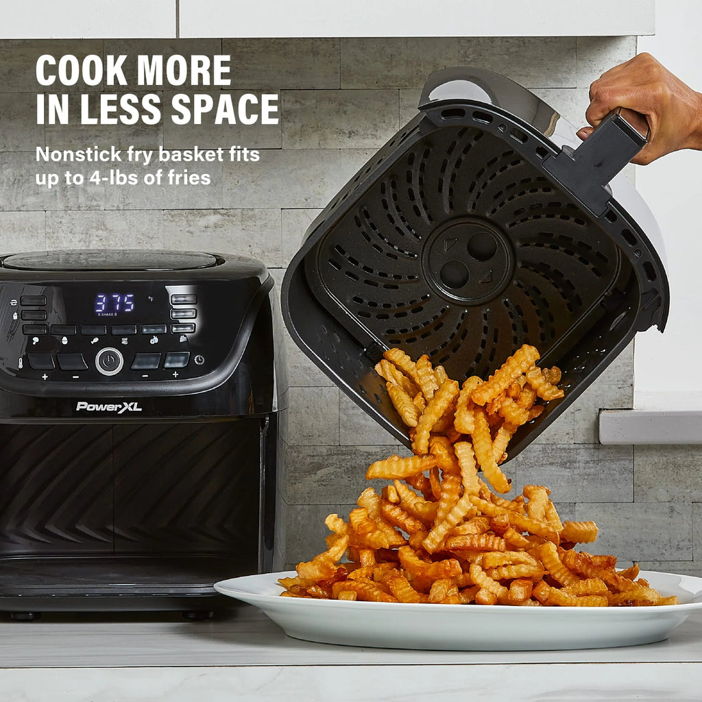 6-Qt Digital Air Fryer with 10 Presets, Black B704