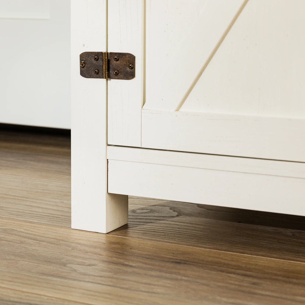 White Barn Door TV Stand Z13702