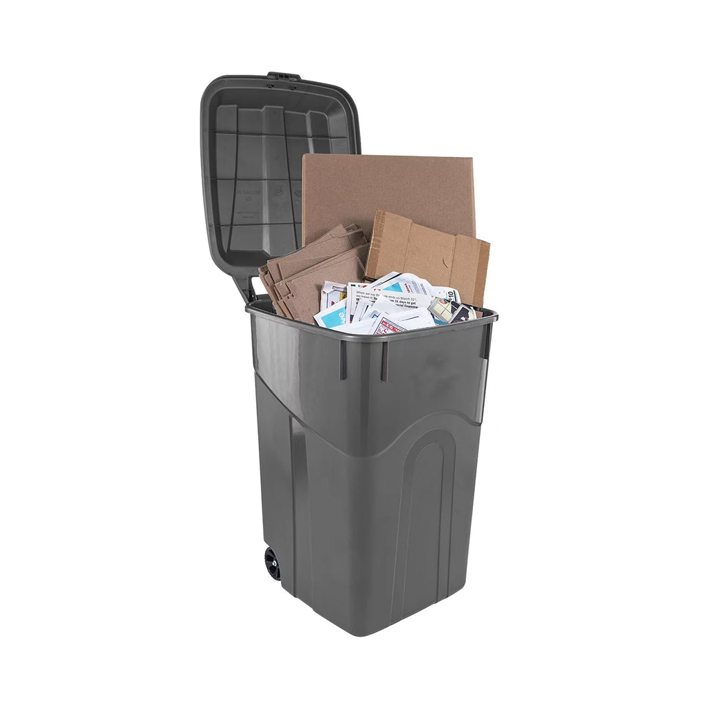 45 Gallon Wheeled Heavy Duty Plastic Garbage Can D4349