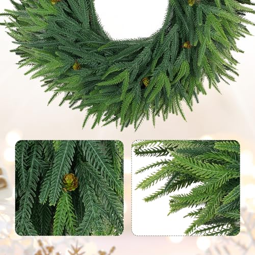 24 Inch Christmas Wreath 2 Pack L82326