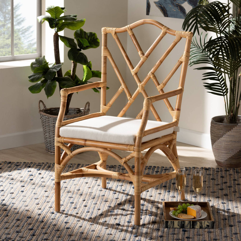 Finished Rattan Armchair L128332
