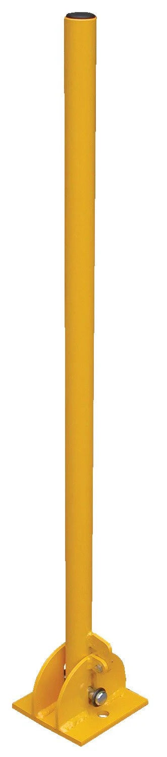 Yellow Steel Folding Bollard, 42x22 Extended Height R893