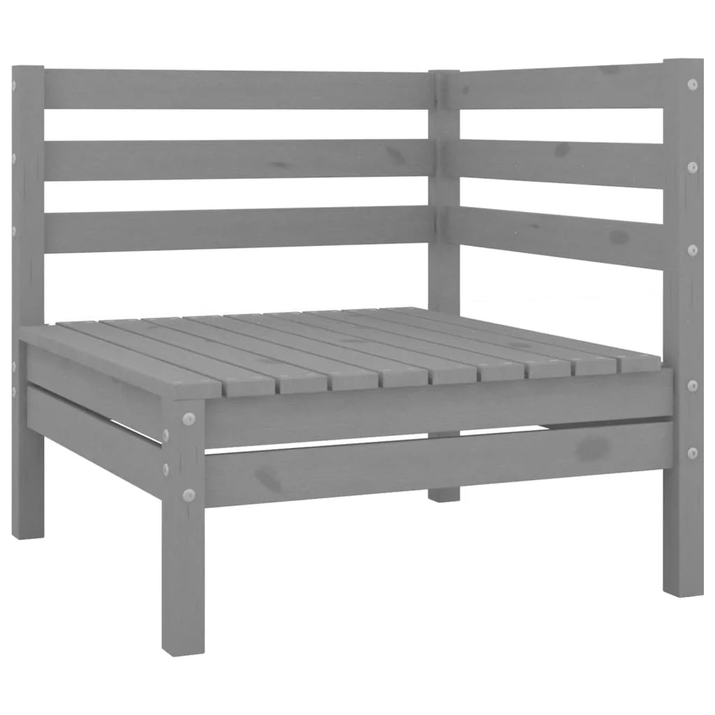 2-Seater Gray Solid Wood Sofa N27170