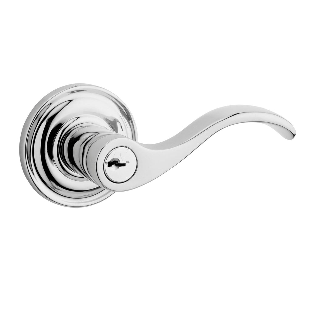 Satin Brass Keyed Entry Lever T671267