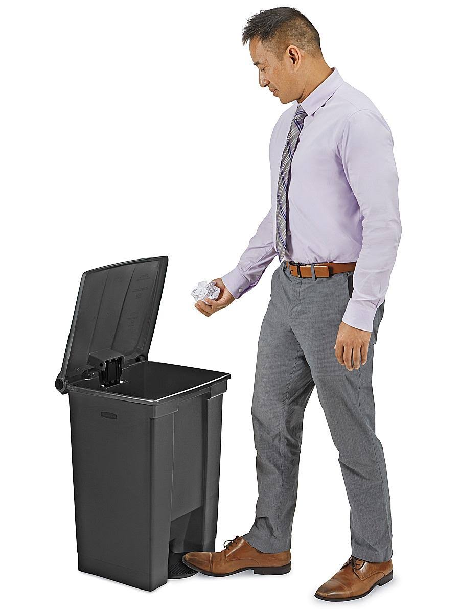 Black 12 Gallon Step-On Trash Can K56449