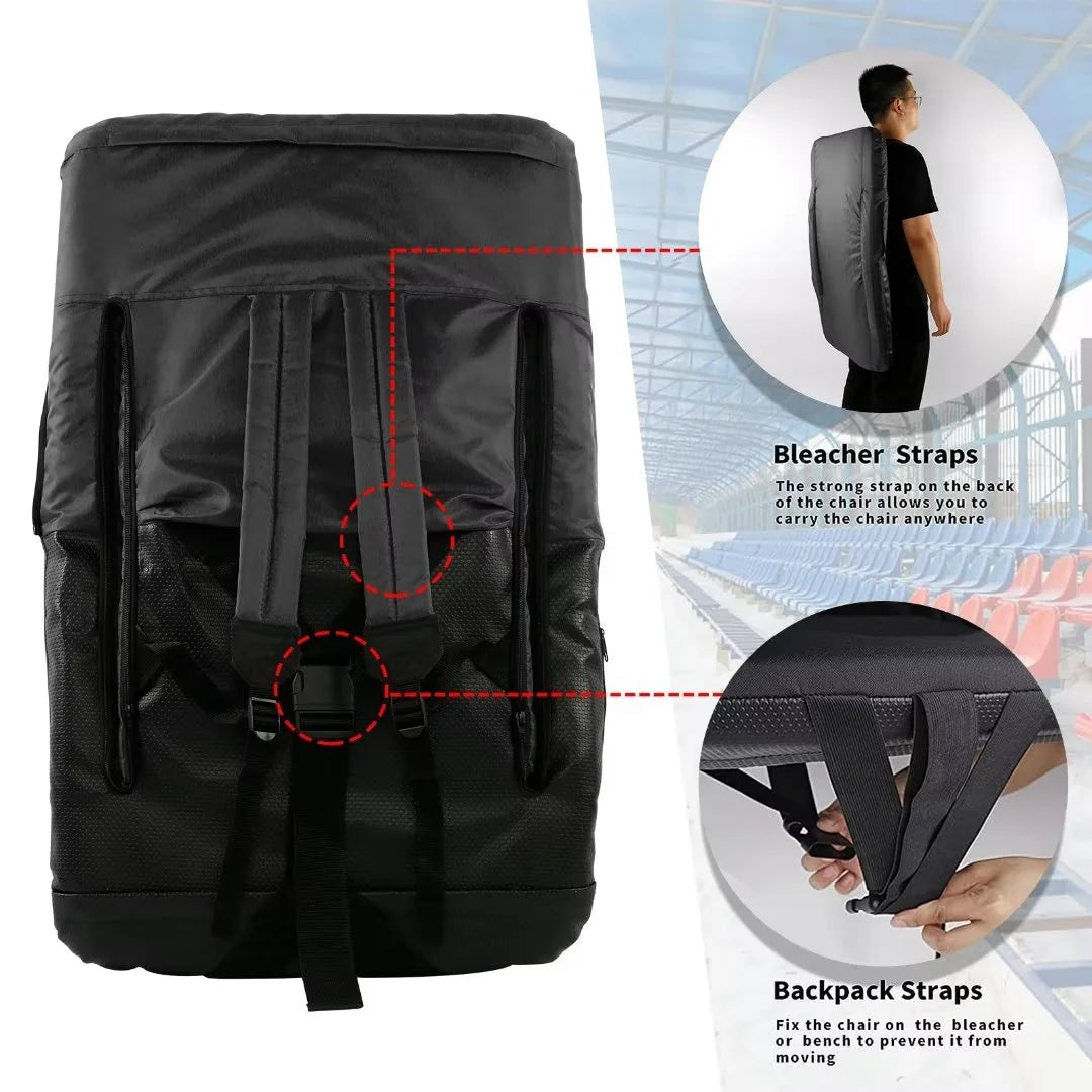 Heated Folding Stadium Seat with Back Support, 6 Reclining Positions, 3 Heat Modes K36854