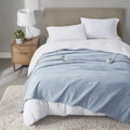 Queen Fleece Ultra Soft Electric Heated Blanket Dusty Blue I343