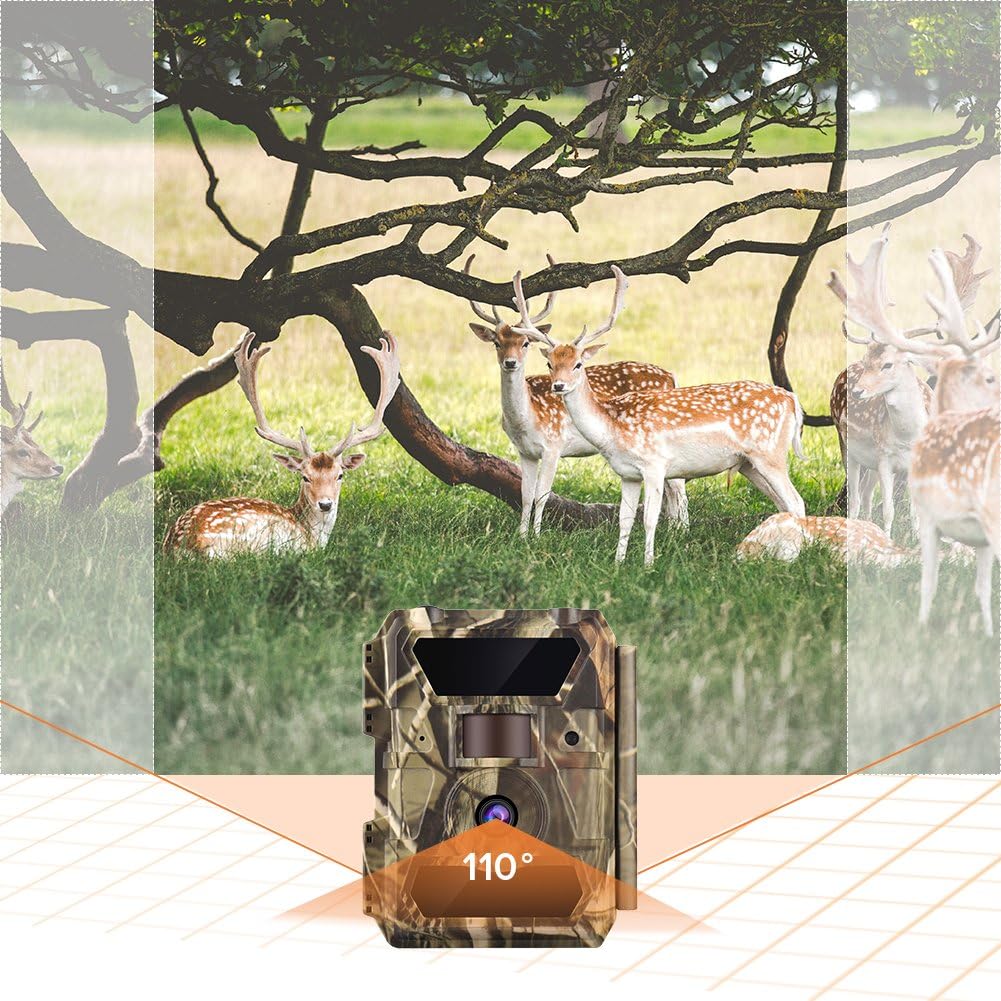 Trail Camera with Night Vision No Glow, 0.4s Trigger Time Waterproof D263509
