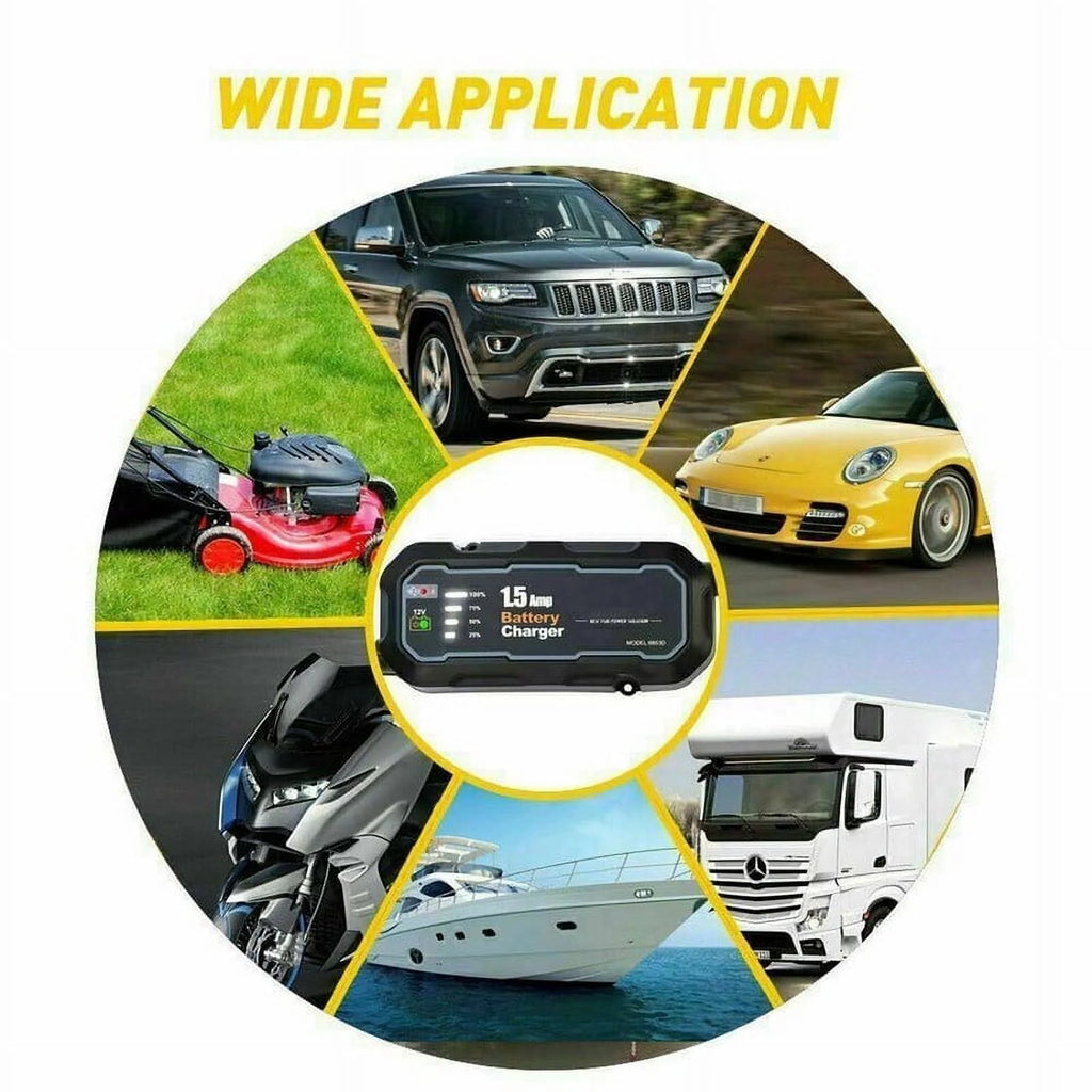 12V Smart Car Battery Charger with Digital Display Y523889