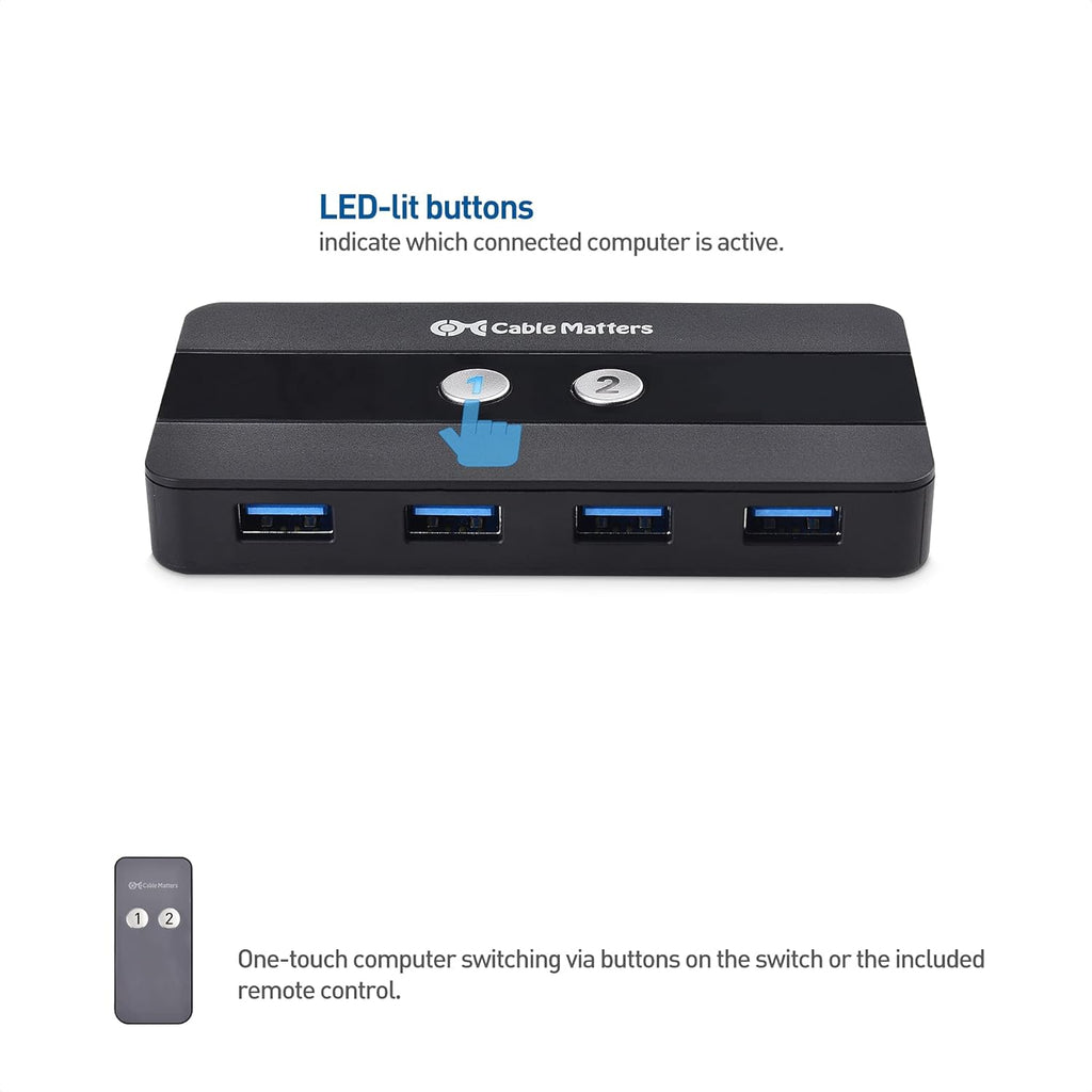 Dual 4K 60Hz USB C KVM Switch with HDMI, DisplayPort & 4x USB 3.0 S8050