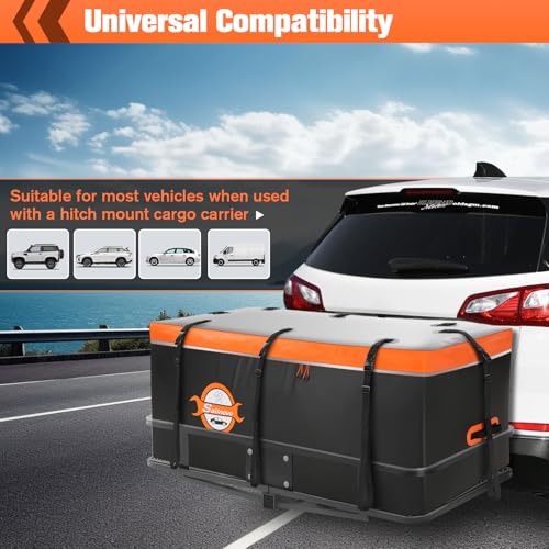 Waterproof 20 Cubic Feet Hitch Cargo Carrier Bag with 8 Straps Y634