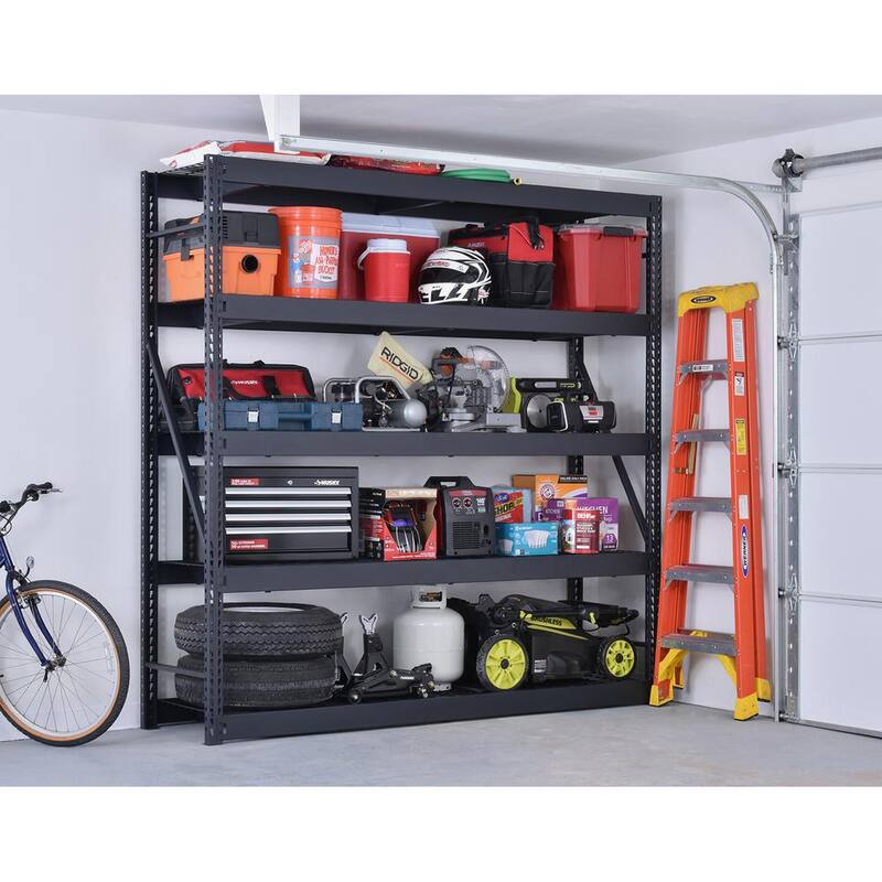 5-Tier Steel Garage Storage Shelving Unit in Black B904