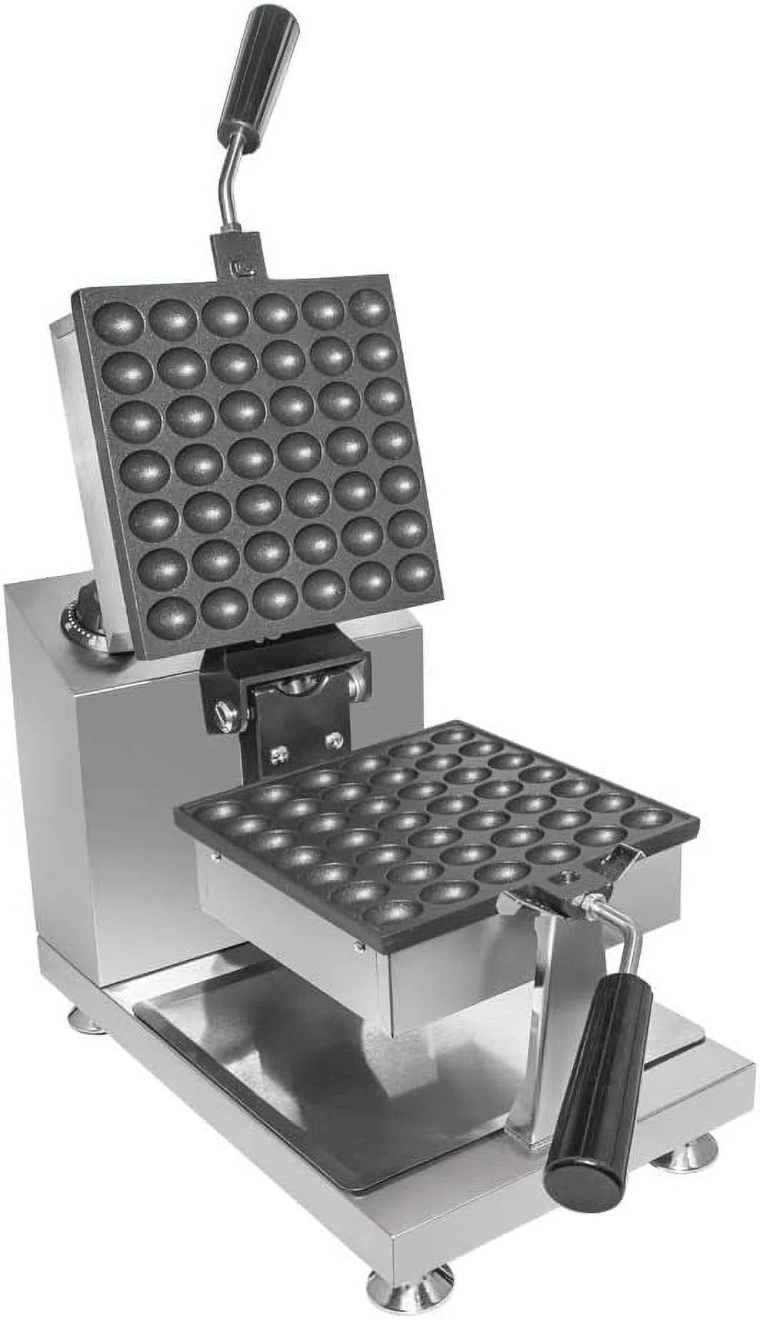 Stainless Steel Square Shaped Nonstick Egg Waffle Maker with Manual Thermostat, 1300W J247961
