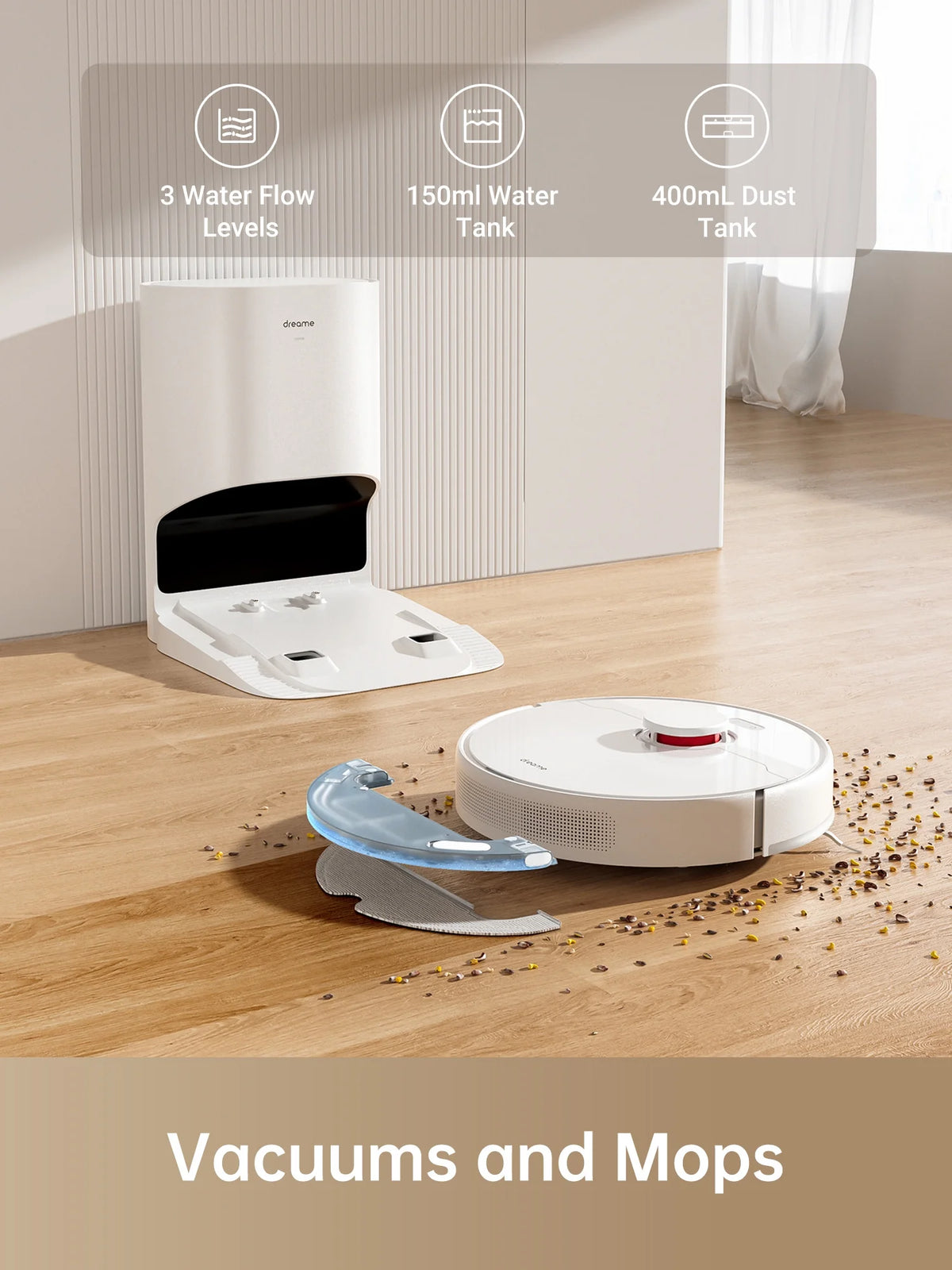 Robot Vacuum and Mop with Self-Emptying Base P865785