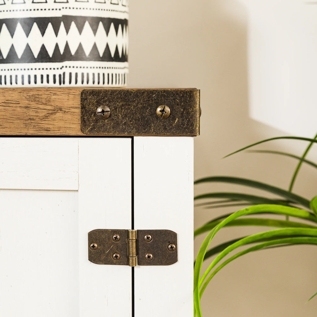 White Barn Door TV Stand Z13702
