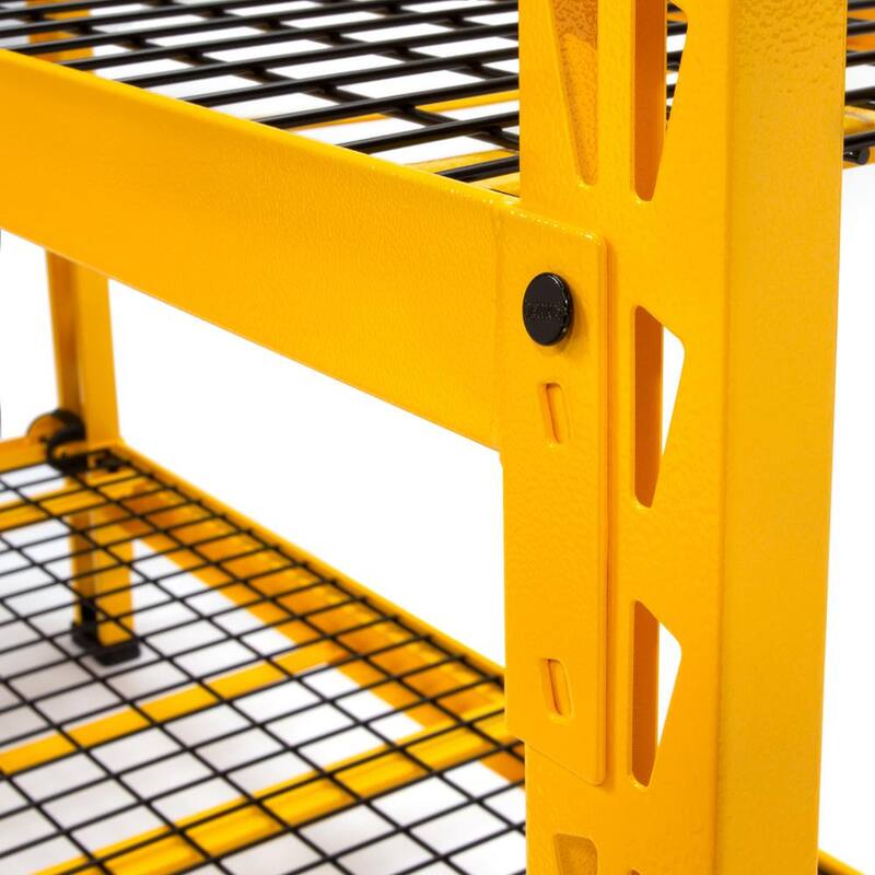 Yellow 3-Tier Wire Steel Shelving Unit E19123