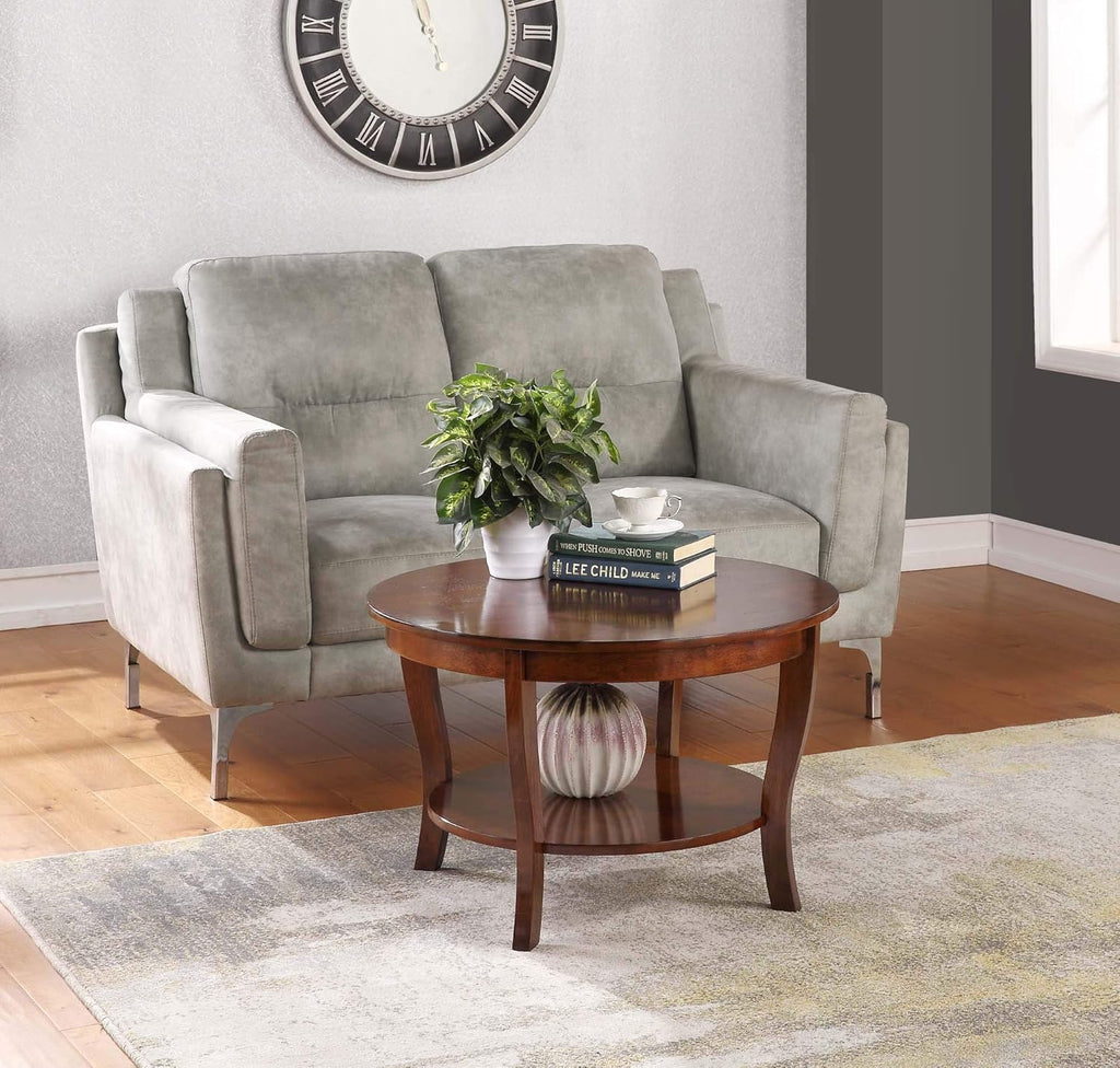 Dark Gray Round Coffee Table T694794
