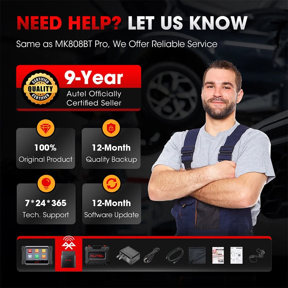 Autel Scanner MaxiCOM MK808K-BT Automotive Diagnostic Scan Tool K396