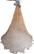 Handmade American Bait Cast Net with Real Lead Sinker Weights Radius 4ft Mesh Size 1/2inch 49 Feet Braided Hand line A45342