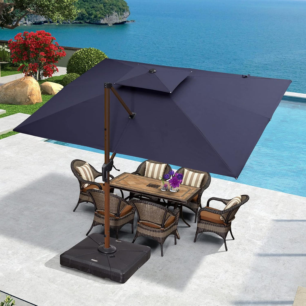 Beige Cantilever Patio Umbrella Y4732