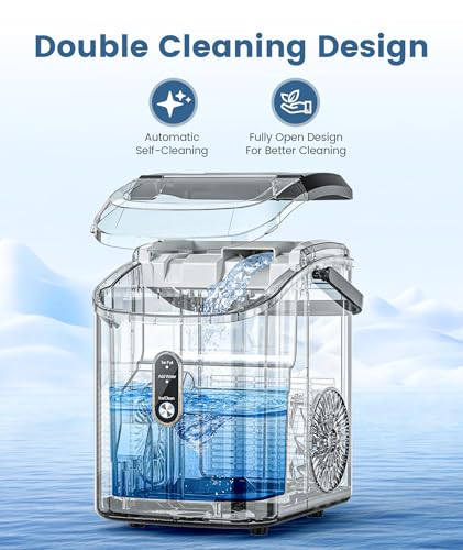 Countertop Nugget Ice Maker with Soft Chewable Ice, 34Lbs/24H, Self-Cleaning Y4183