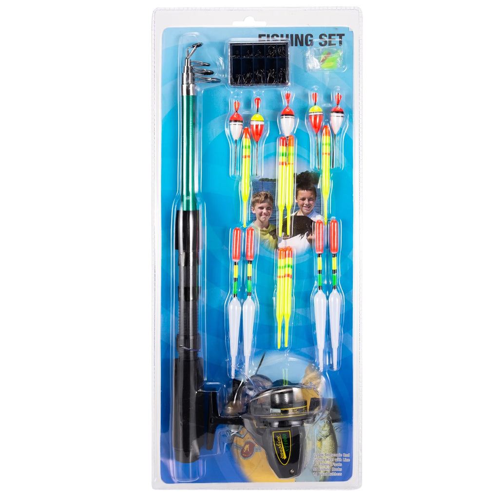 Telescopic Fishing Rod and Reel Combo 127pcs Fishing Tackle Set I5131