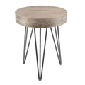 Brown Wood and Metal Accent Table T8249