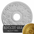 16 1/2x22OD x 3 5/8x22ID x 1 1/8x22P Hand-Painted Iridescent Gold Ceiling Medallion H384967