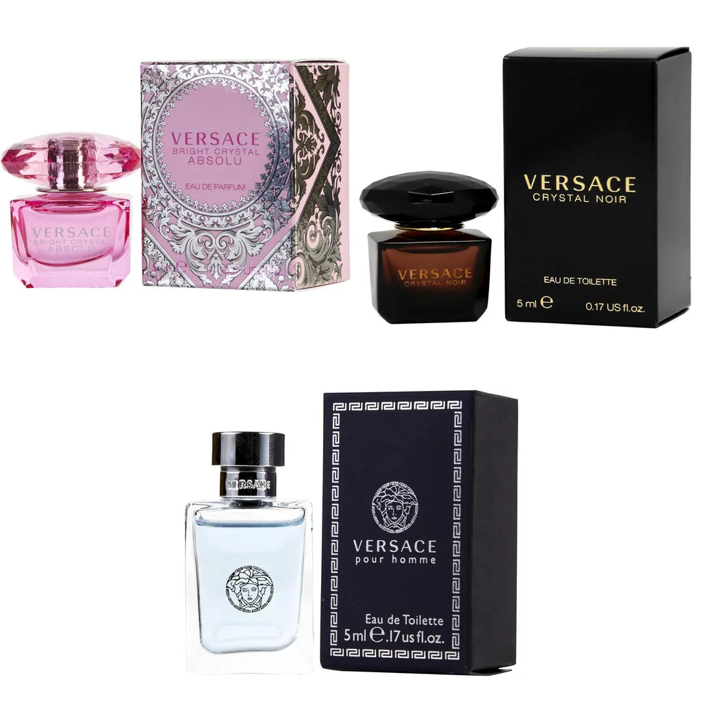 Bright Crystal Absolu EDP, Crystal Noir EDT, Pour Homme EDT 5ml 3PK Kit T81184