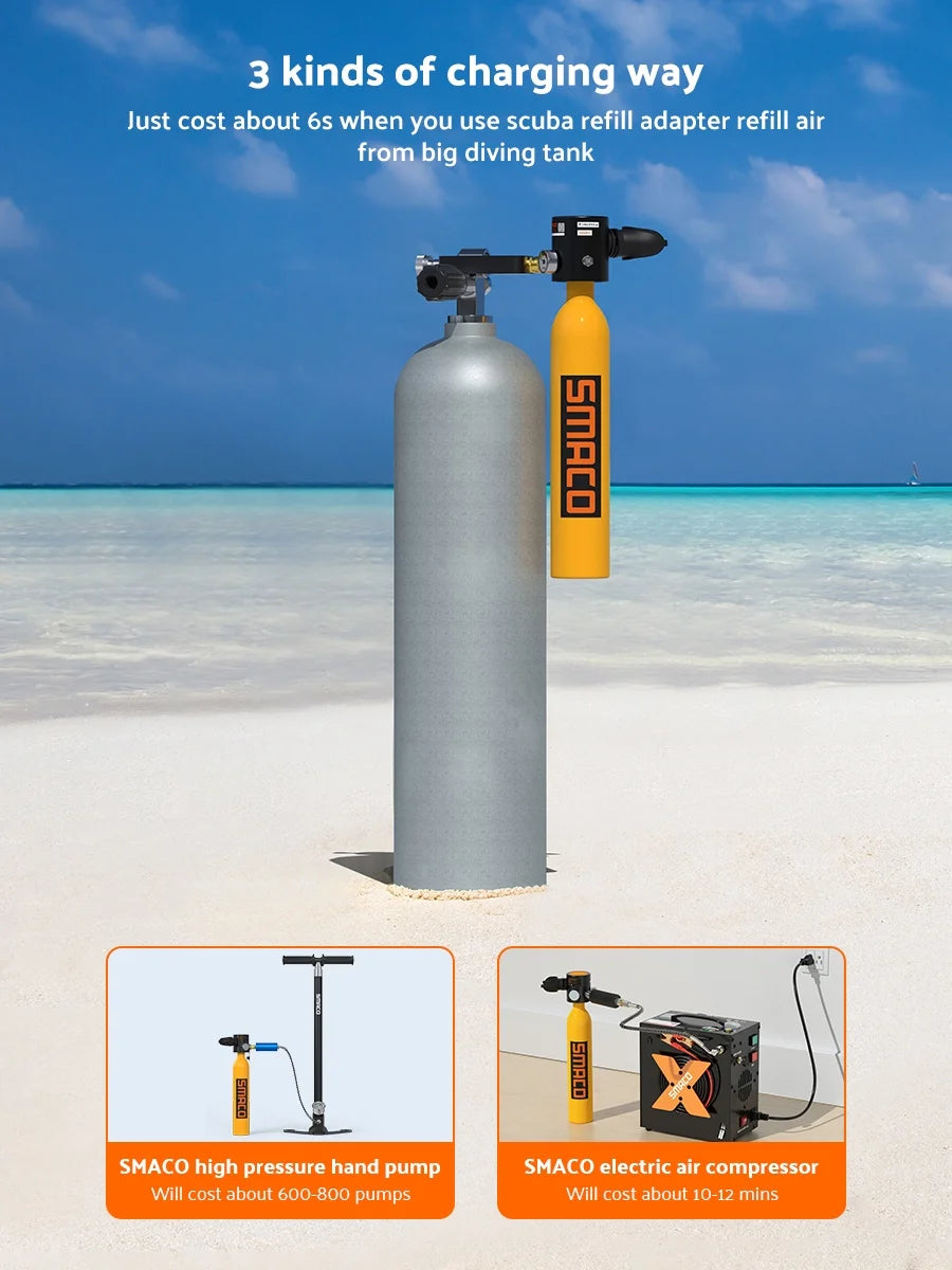 Black 0.5L Mini Scuba Tank J92208