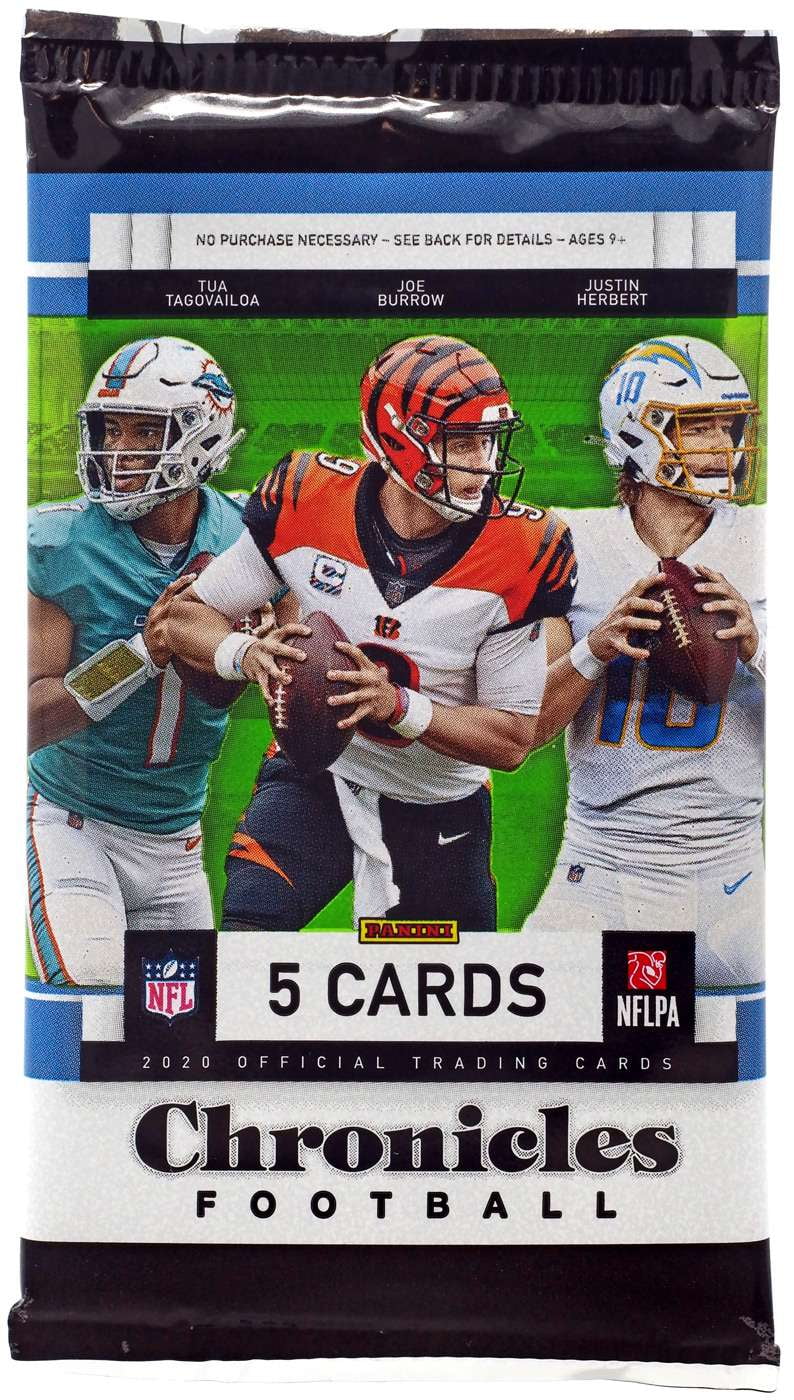 2020 Football Trading Card MEGA Box Pack (5 Cards) P14676