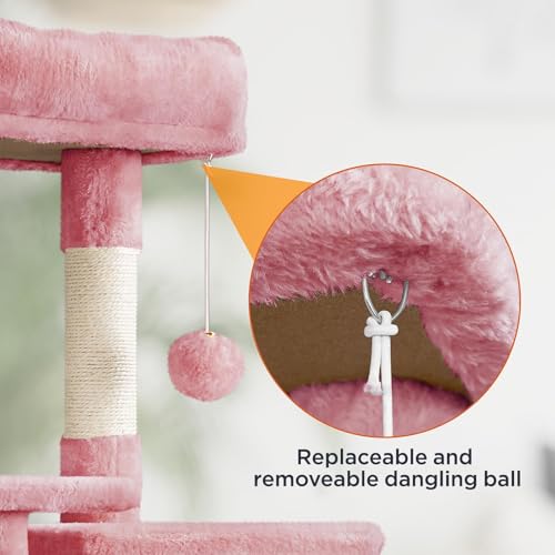 63 Inches Tall Cat Tree with Scratching Posts E510