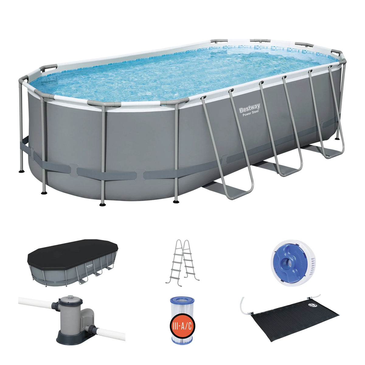 18' x 9' x 48'' Oval Above Ground Pool Set I4800