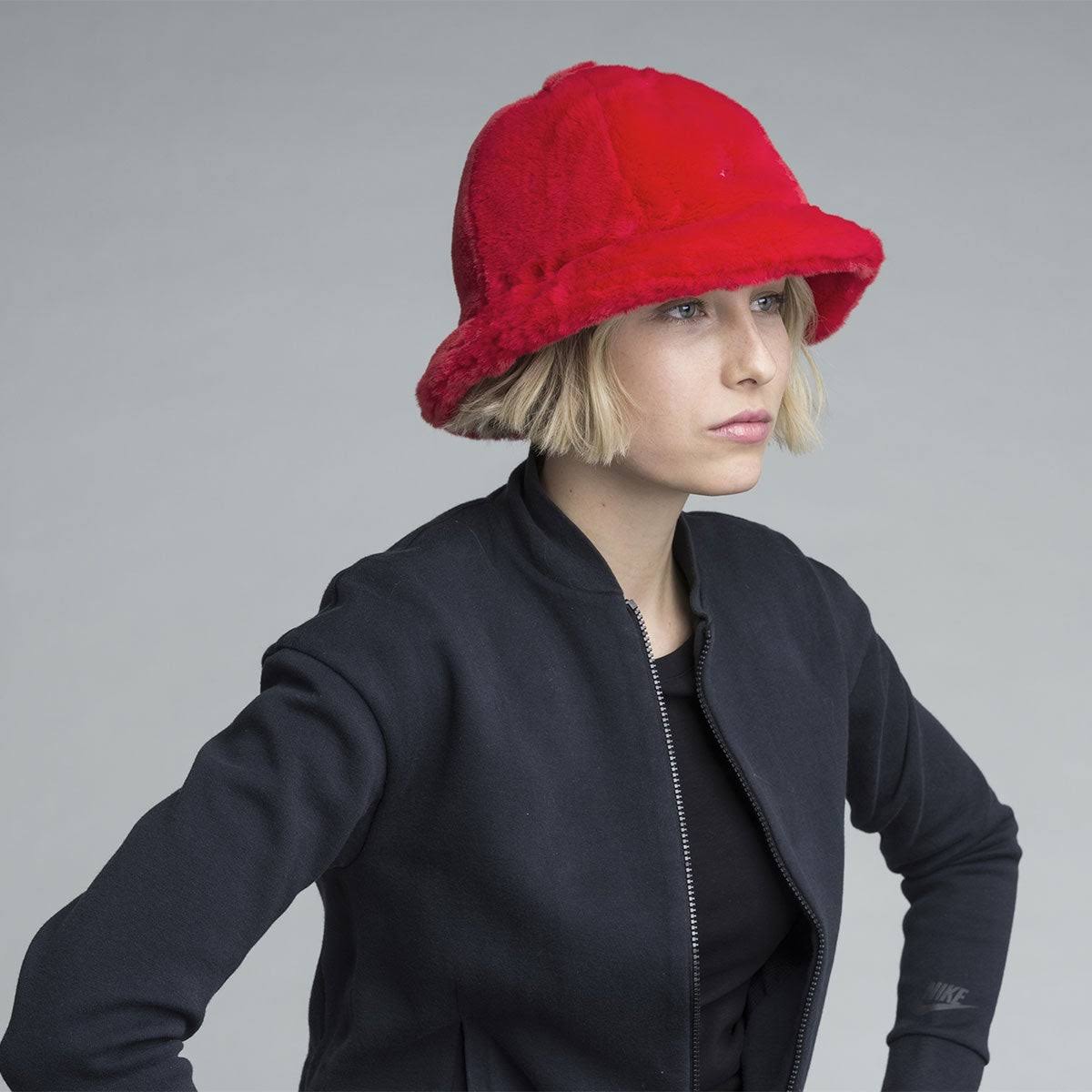 Faux Fur Bucket Hat O7106