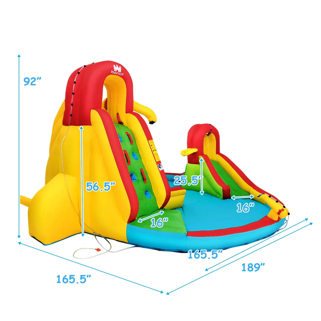 Costway Kids Inflatable Water Slide Bounce Park Splash Pool w/Water Cannon & 480W Blower K4246